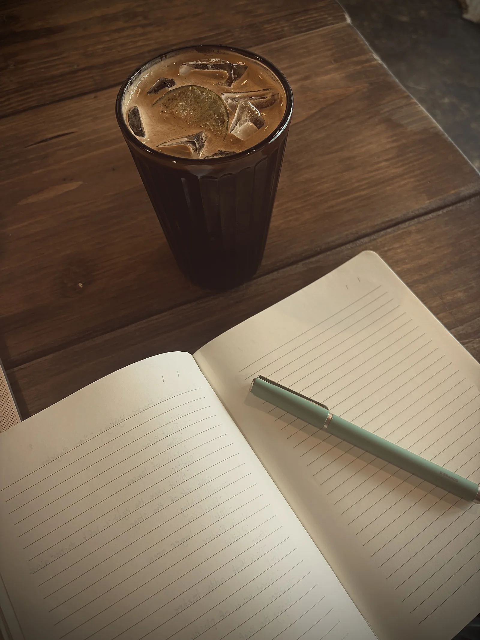 Notebook and Coffee