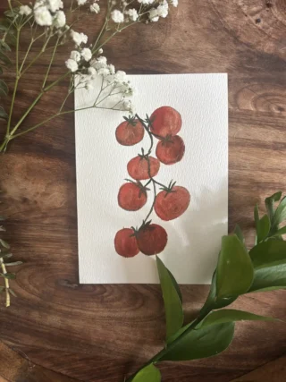 watercolor tomatoes