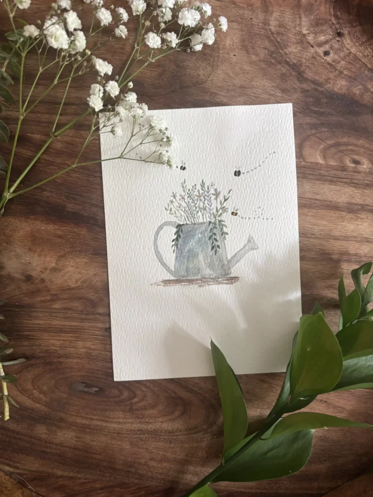 watering can painting